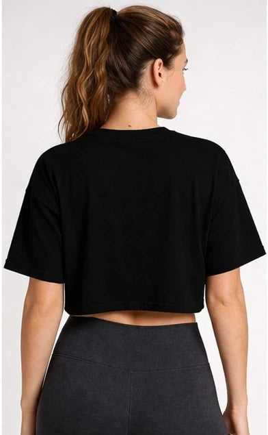 Bamboo Fabric Gen Z Women Oversize Crop T-Shirt | Ultra Soft Breathable | Trendy Streetwear Crop Top