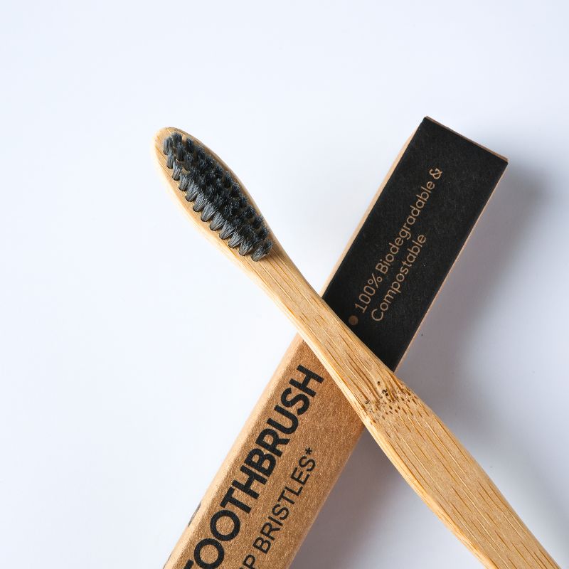 Ecokari Organic Bamboo Toothbrush with Tongue Cleaner