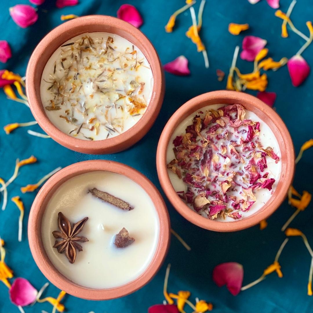 Pravaah Handmade Soy Wax Candles | Zero Waste | Sets | Giftng Box