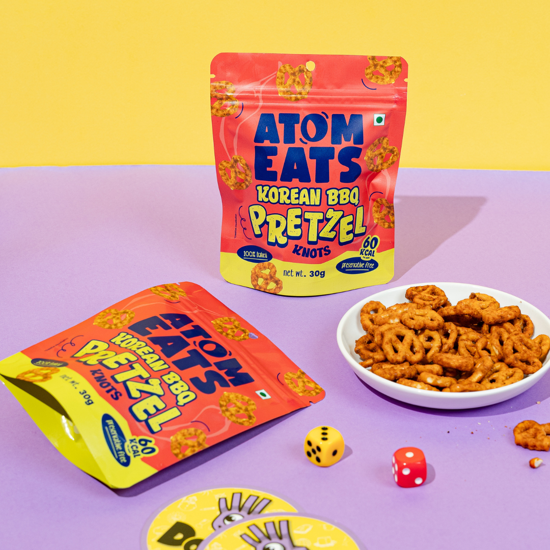 Atom Eats Korean BBQ Pretzels | (30g Pack X 2) by Atom Eats