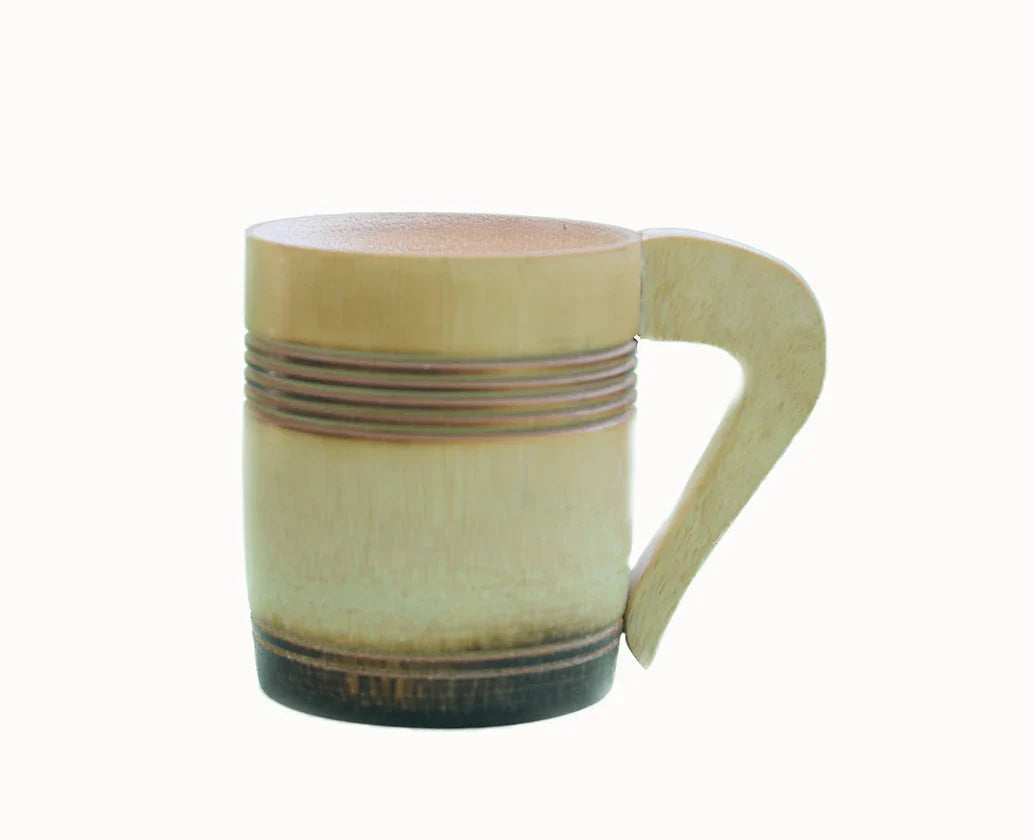 Handmade Bamboo 3 inch Tea Cup with Smoked Finish