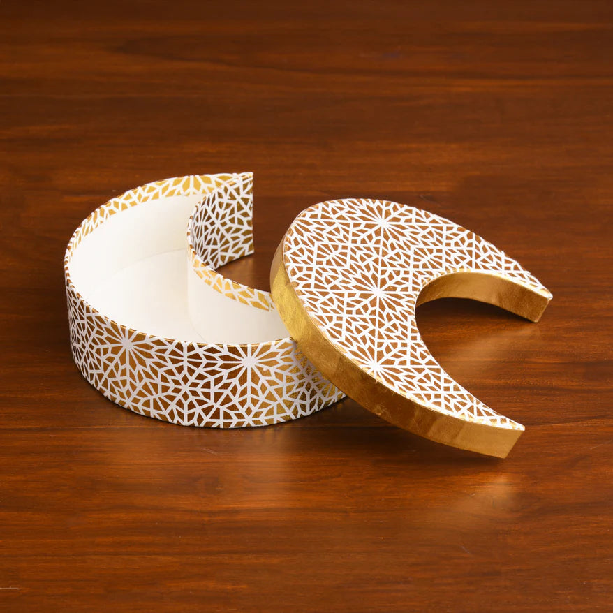 Mosaic Moon Shaped Box - 1 pc