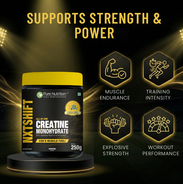 NXTShift Creatine Monohydrate with Taurine & Magnesium | Strength & Recovery