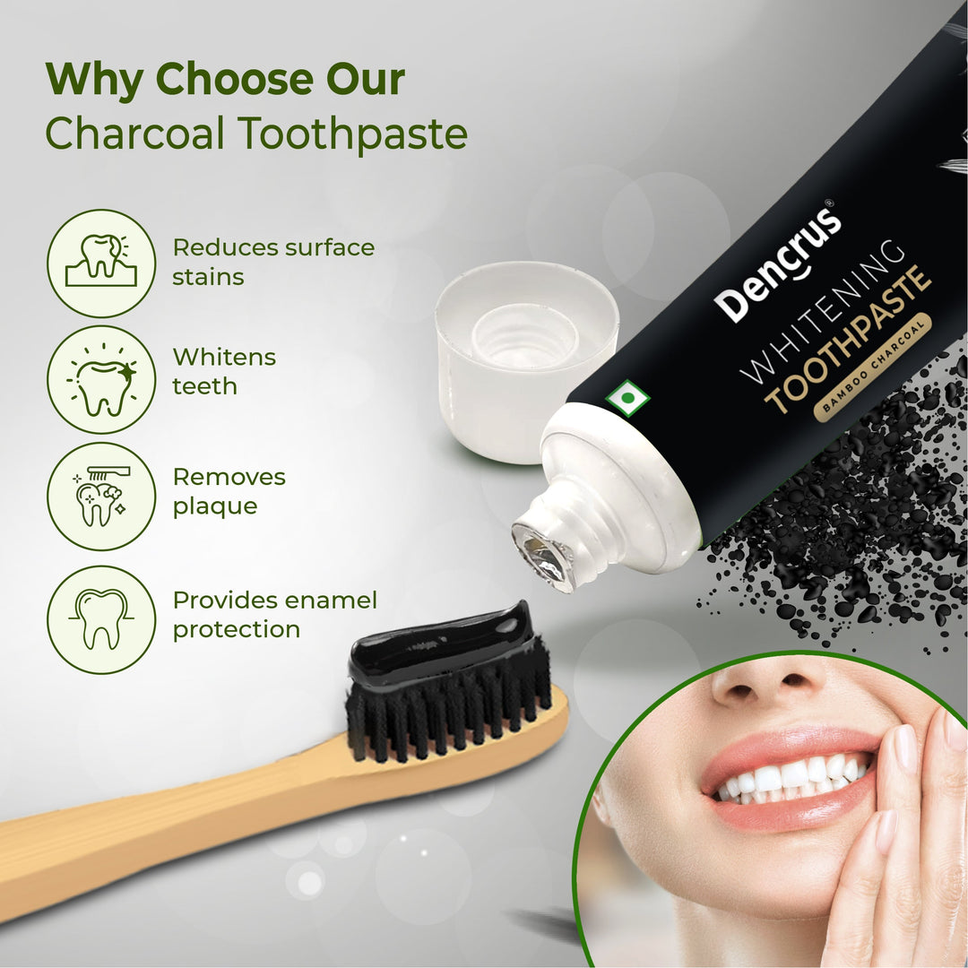Dencrus Bamboo Charcoal Toothpaste - 100 gm