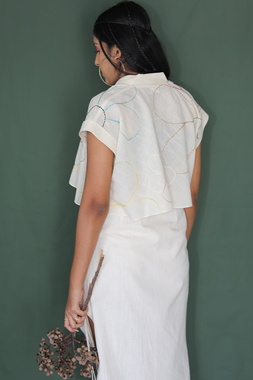 ITIDOR Bellies Crop Blouse - Flowy Crop