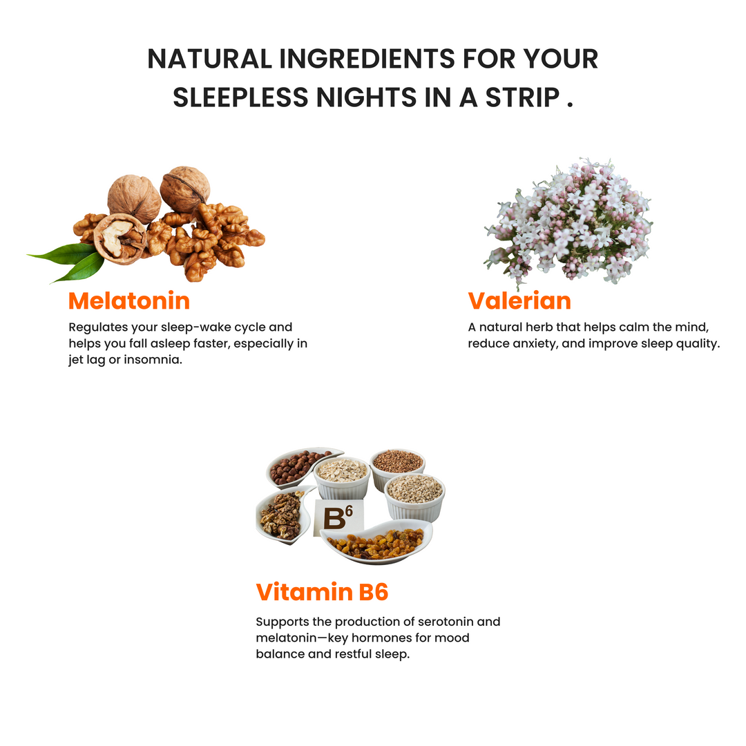 Enriched Sleep Oral Strips | Fall Asleep Fast, Wake Up Refreshed