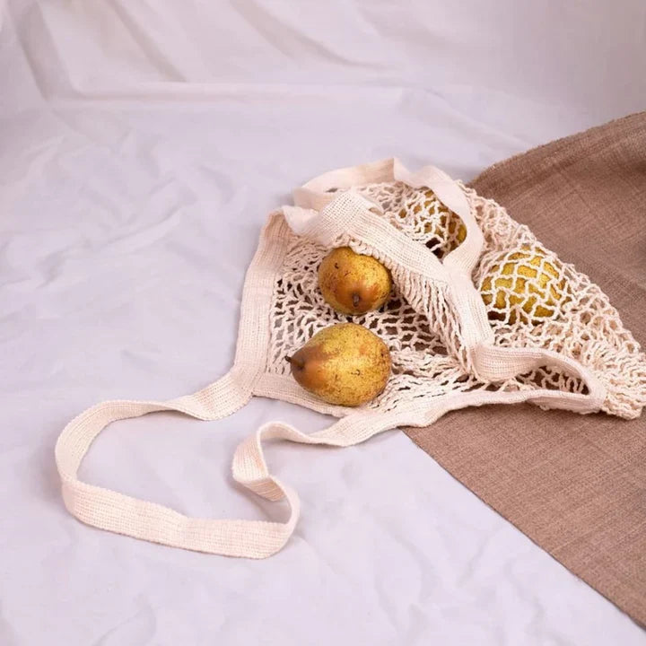 Cotton Mesh Shopping Bag - Shoulder