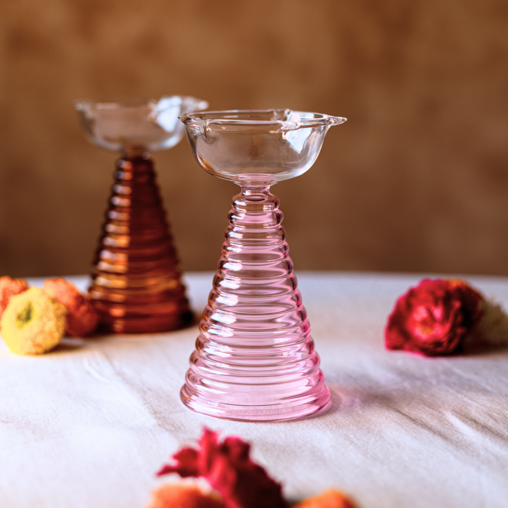 Muun Home Tall Glass Diya