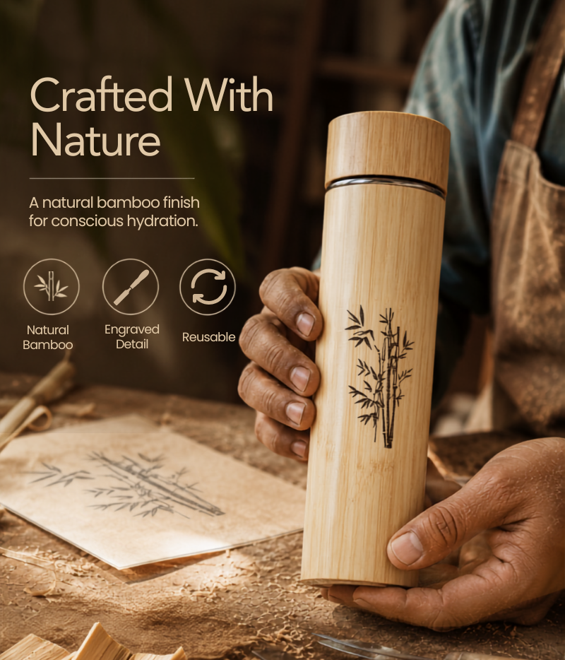 Aegle Sriphal Bamboo Thermo Flasks