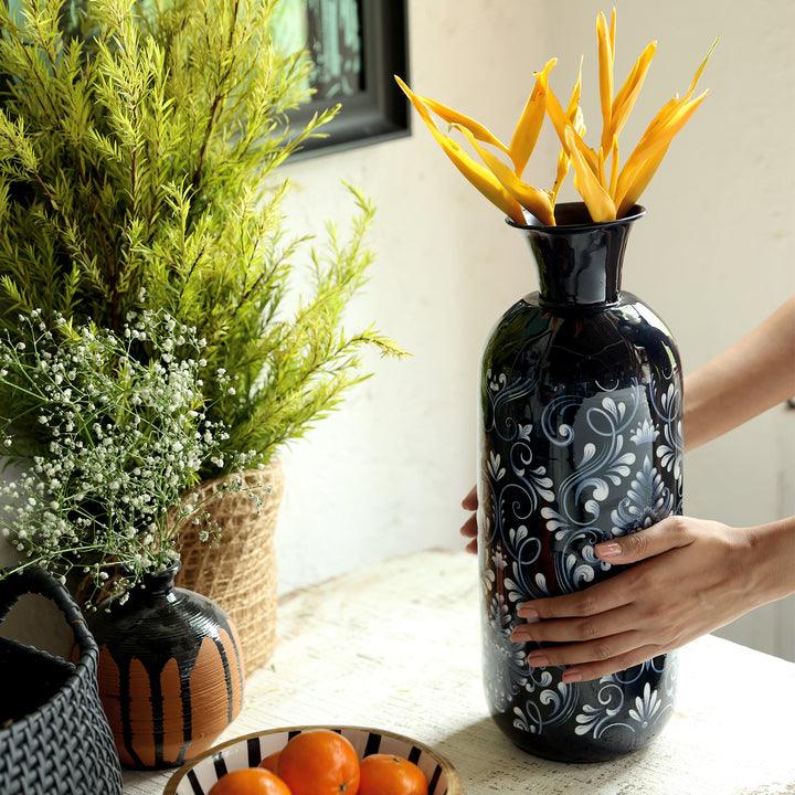 Goomti Floral Tapestry - The Long Enamel Artistry Vessel