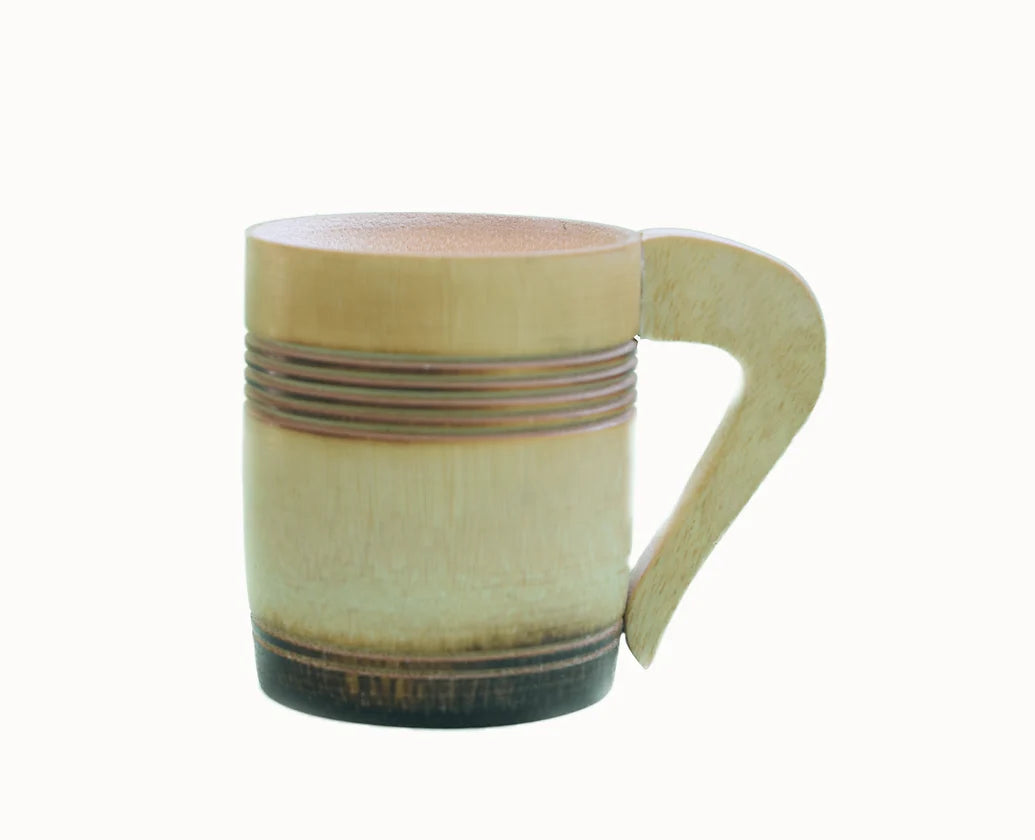 Handmade Bamboo 3 inch Tea Cup with Smoked Finish