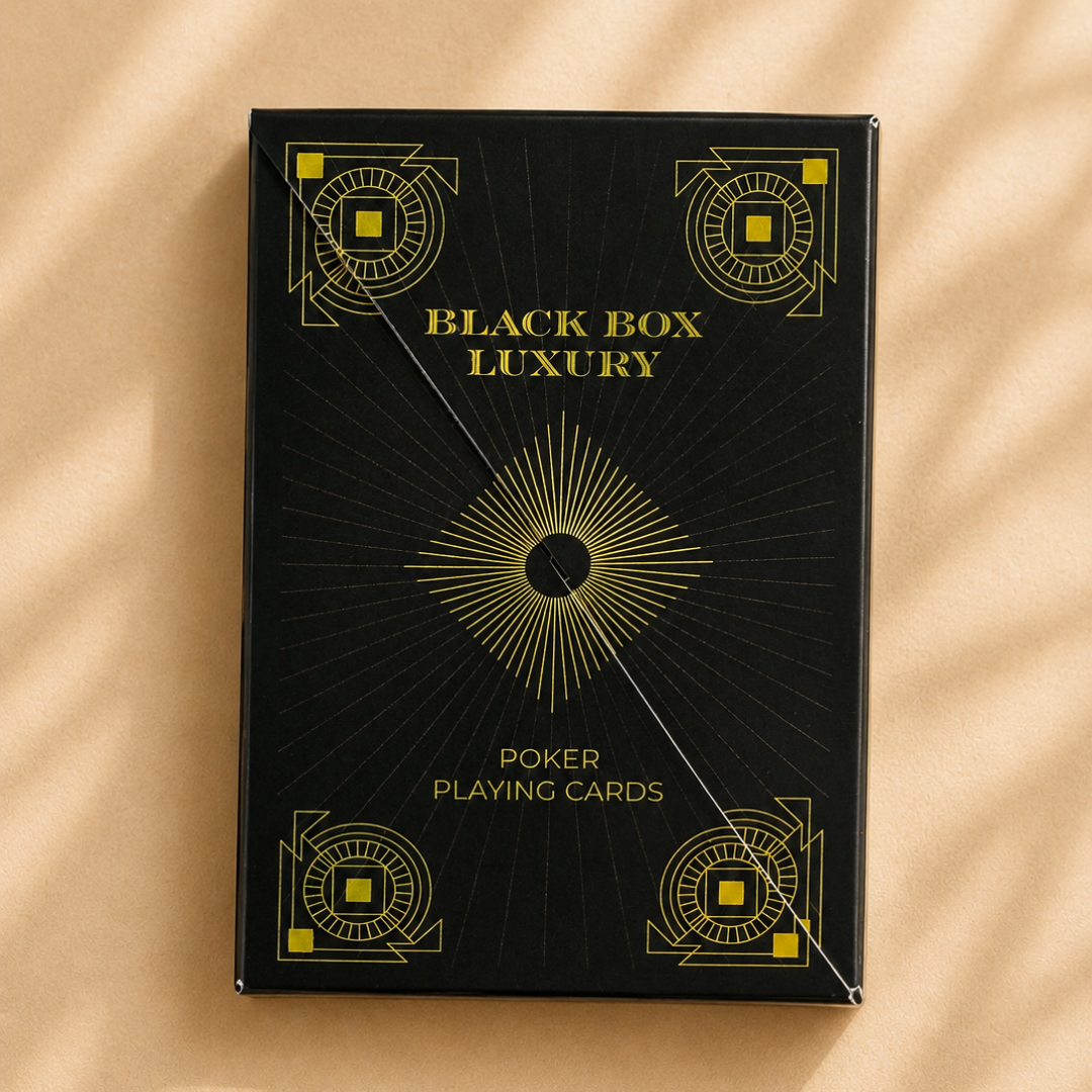 Midnight Royale Playing Cards Gift Box | Diwali Gift Hamper with Matka Candle