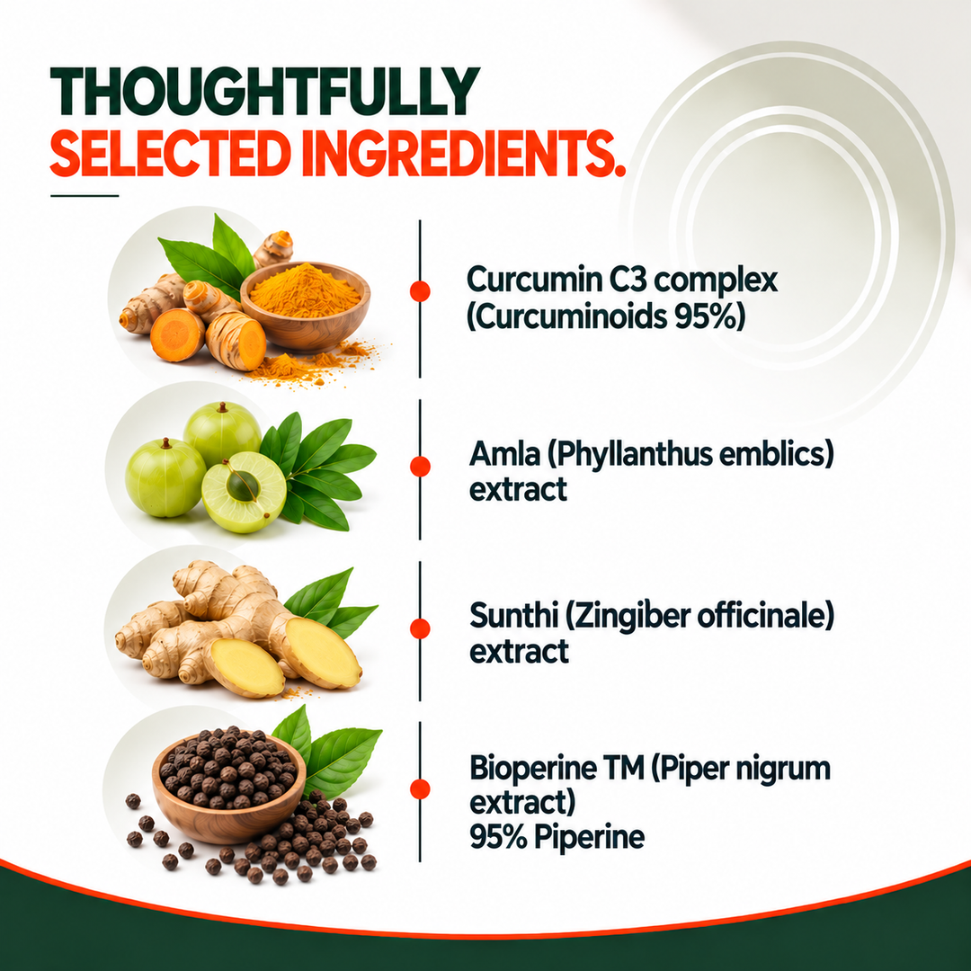 Curcumin with C3 Complex & Bioperine 60 Veg Capsules | Joint & Immunity