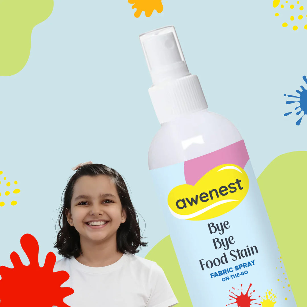 Instant Food Stain Remover Fabric Spray - awenest Bye Bye Food Stain, works on 50+ Food and Blood Stains on-the-go for combos