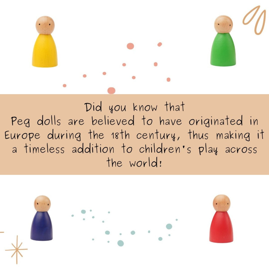 Friends - Set of Four Wooden Peg Dolls