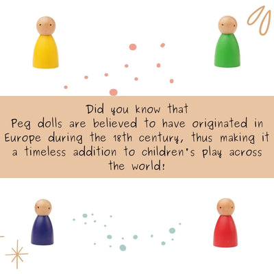 Friends - Set of Four Wooden Peg Dolls