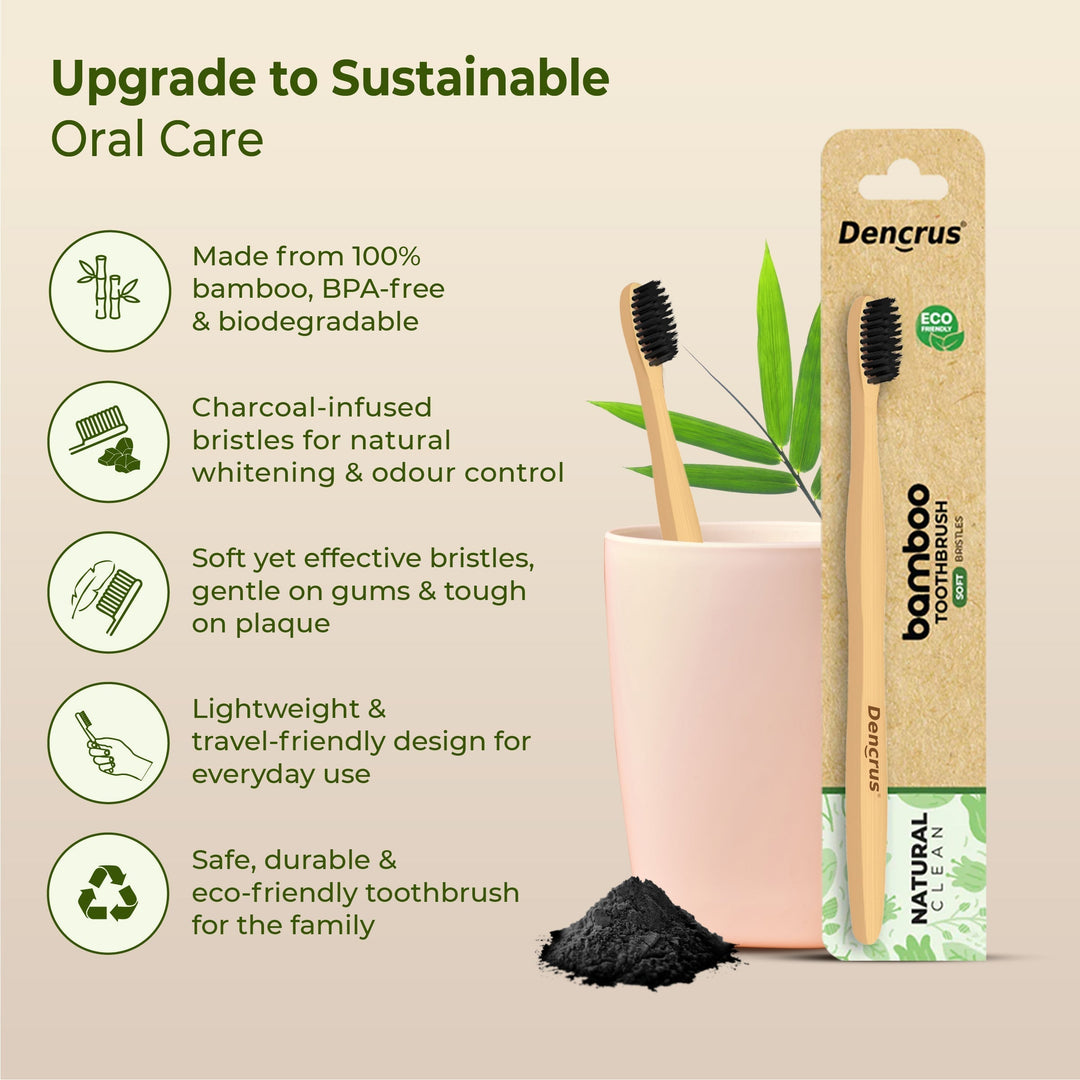 Dencrus Natural Clean Bamboo Toothbrush