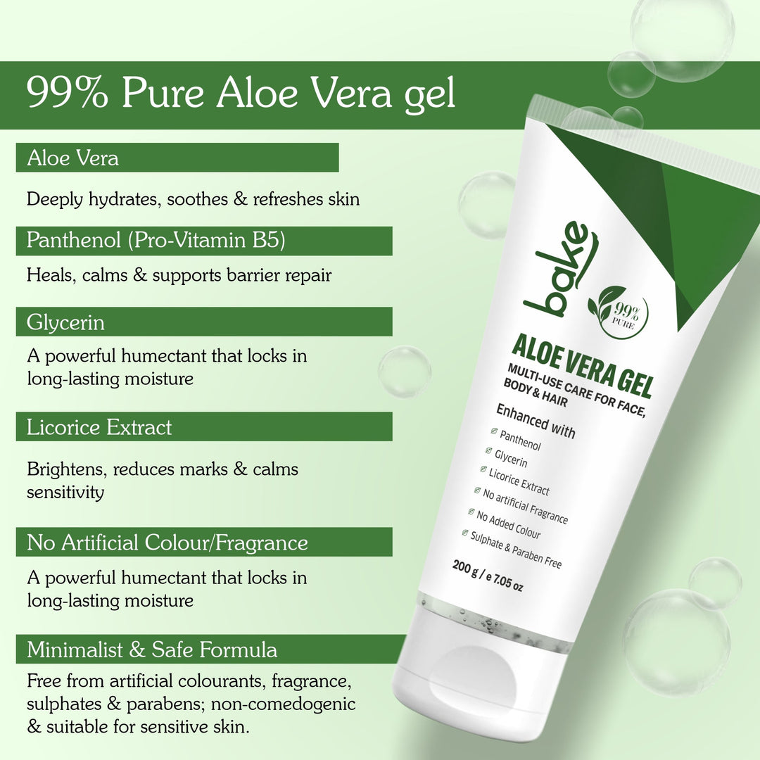 99% Pure Multi-Use Aloe Vera Gel for Face, Body & Hair