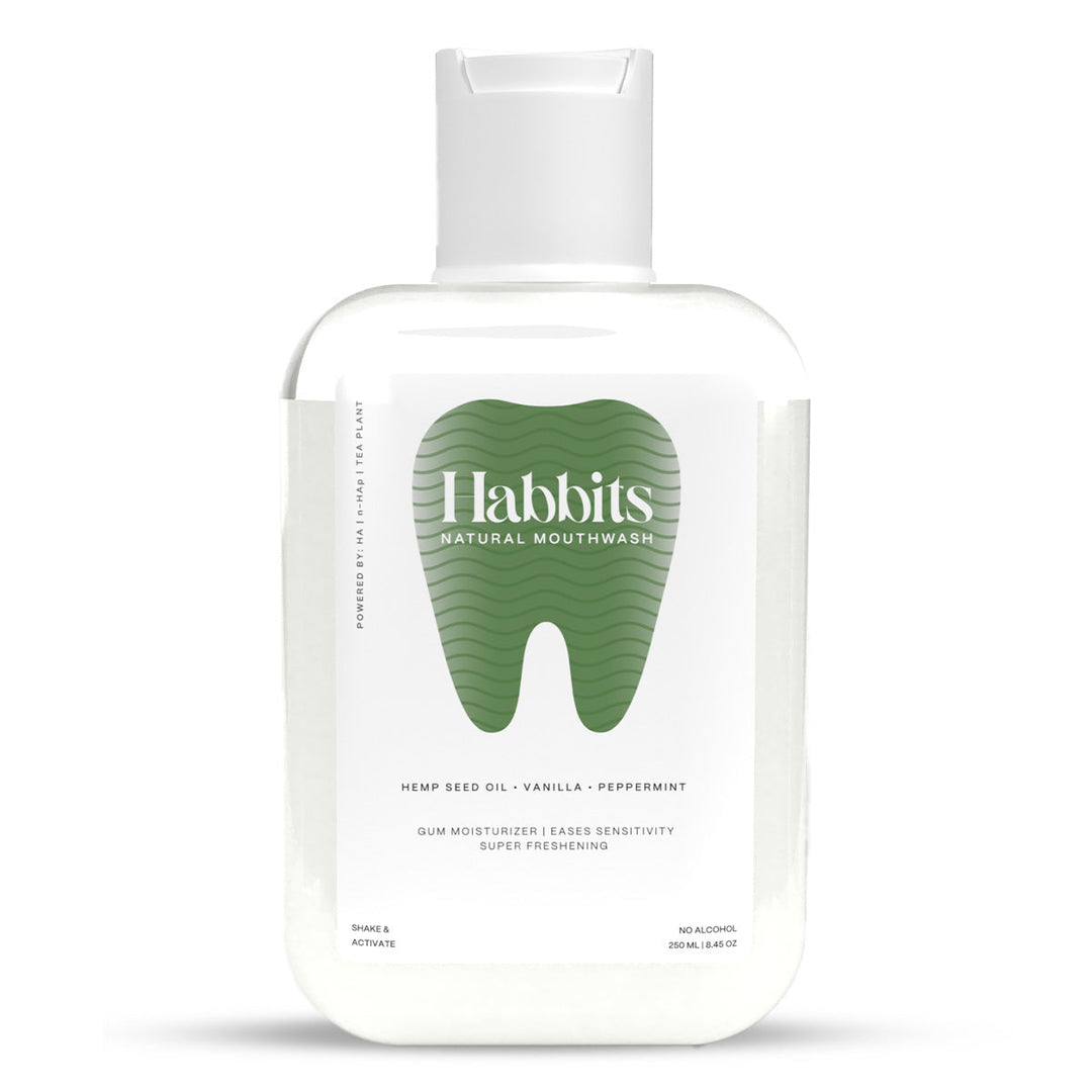 Habbits Charcoal Oral Care Bundle | Fluoride-Free Toothpaste (100g) + Mouthwash (250ml) | Natural Whitening | Vegan | SLS-Free | Tea Tree & Spearmint | Fights Plaque & Bad Breath