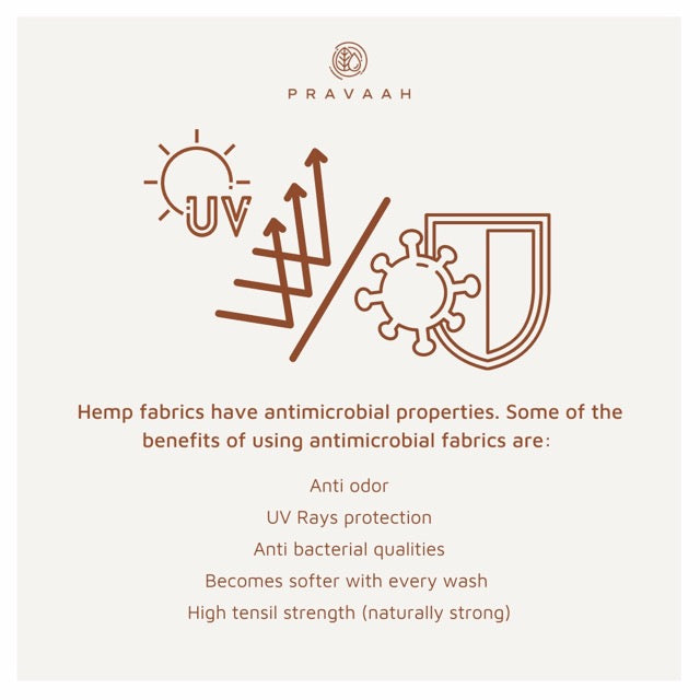 Pravaah Pahi table linen set | pure hemp | table runner, napkins and placemats | hand printed in small batches