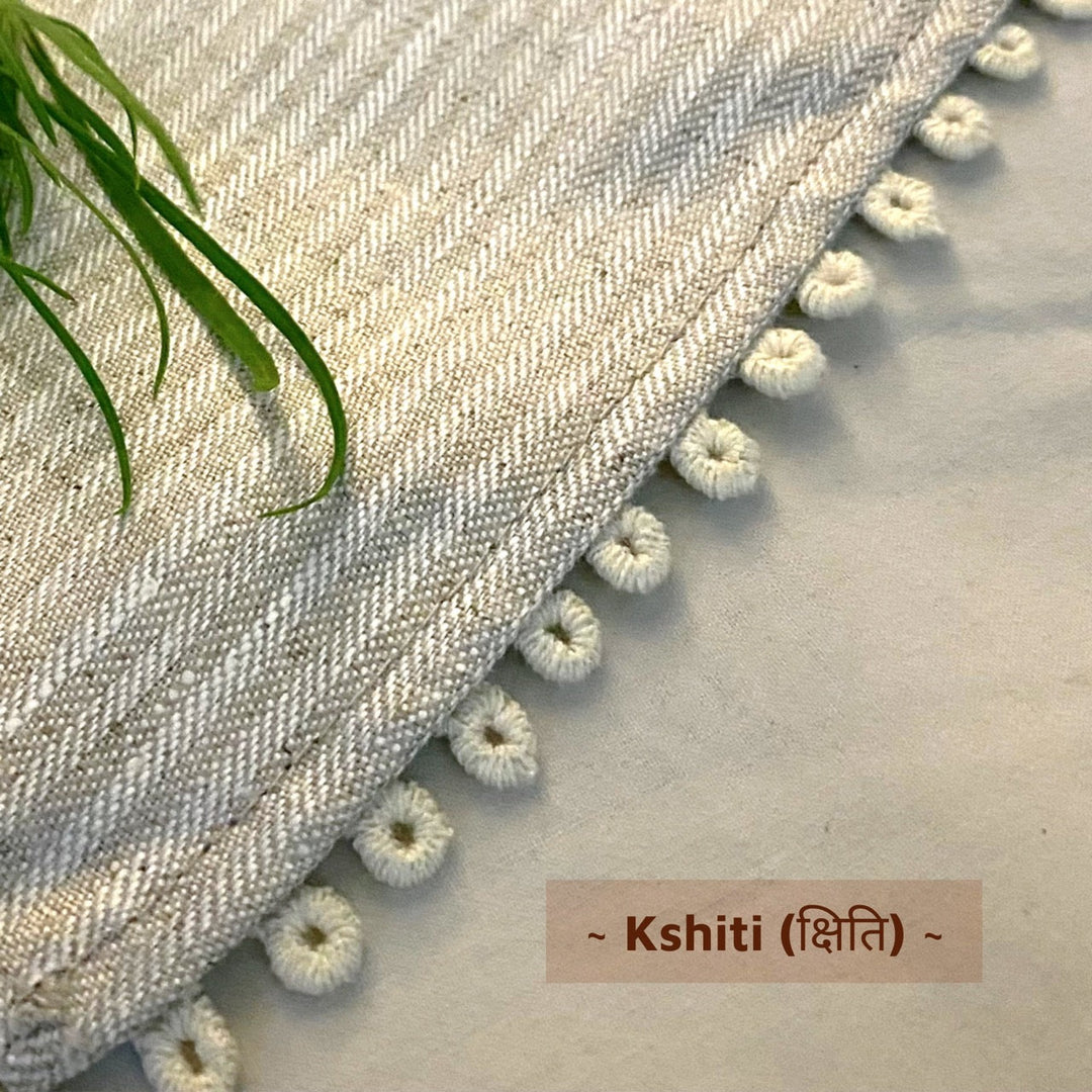 Pravaah The Bhūmi set - 100% hemp table linen set