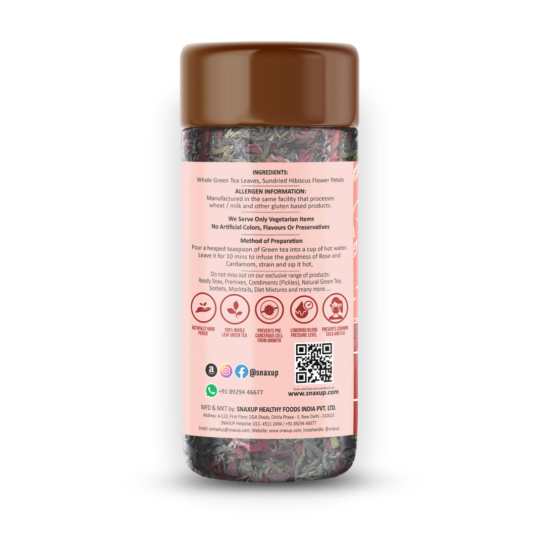 Snaxup Green Tea With Hibiscus Tea