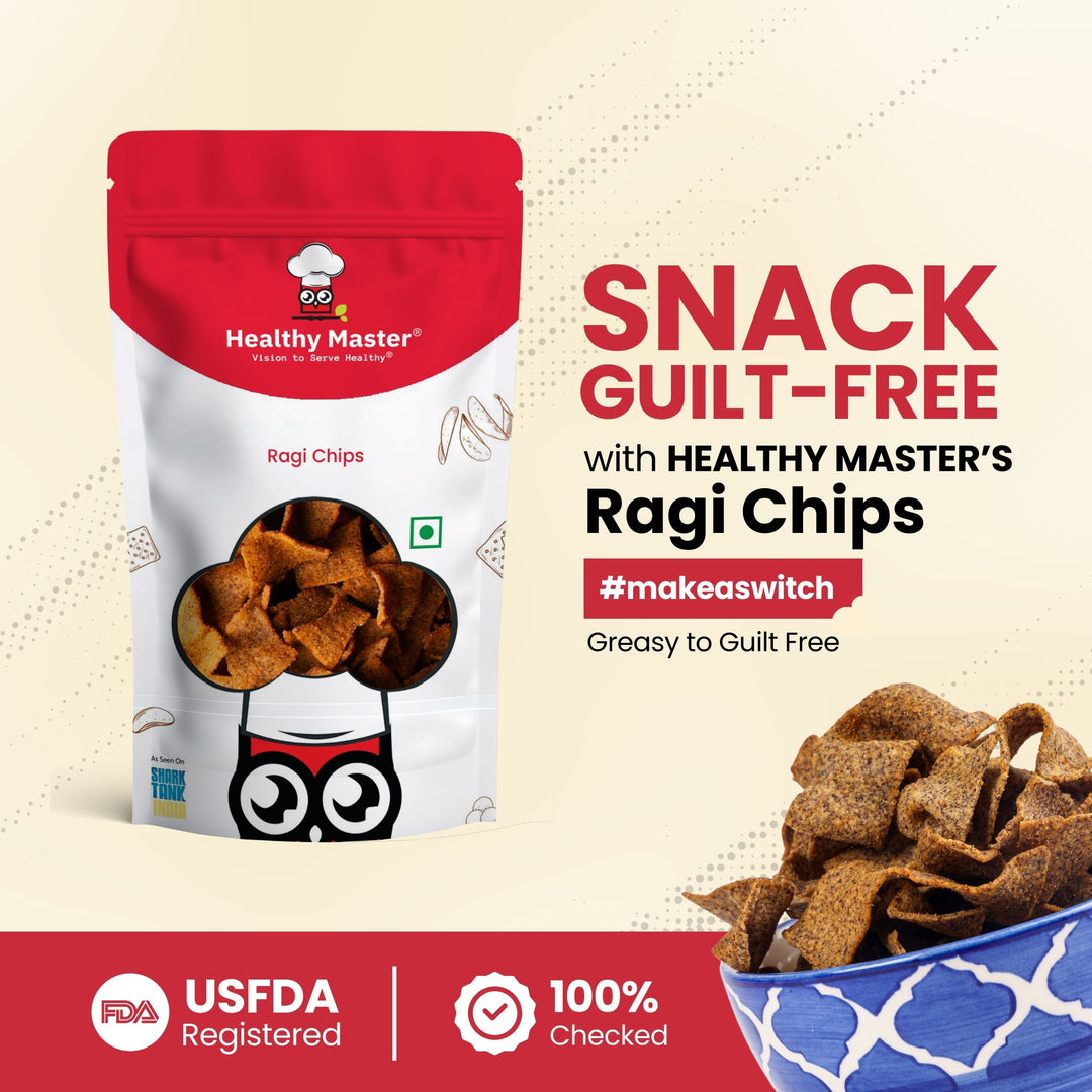 Healthy Master Ragi Chips - 200 g | No Maida | No Preservatives