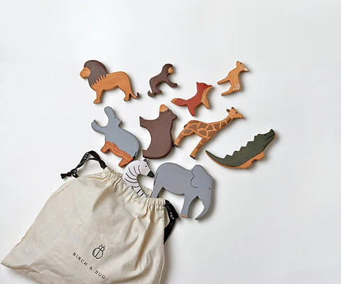 BIRCH & BUG Wild Animals Set of 12