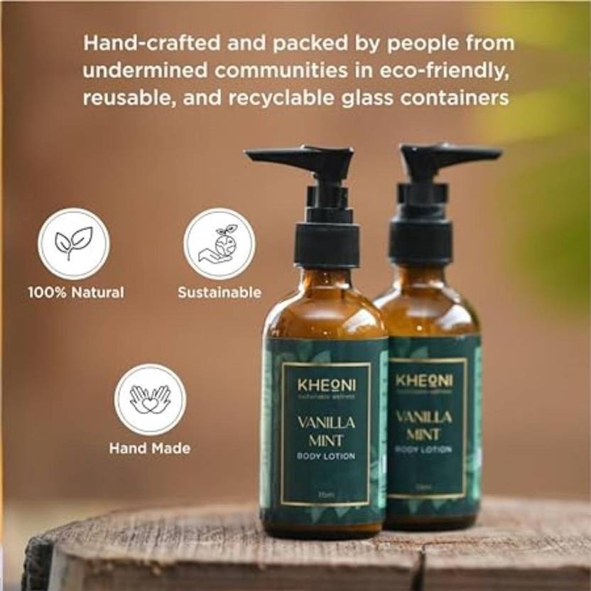 Kheoni Vanilla Mint Body Lotion for Women & Men with All Day Moisturization (115 ml)