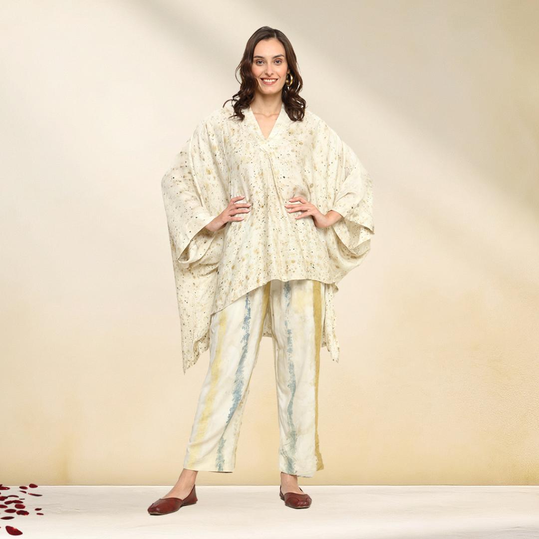 Bageeya "Hanabi" Pure Modal Kimono Tunic | Crafted with Indigo