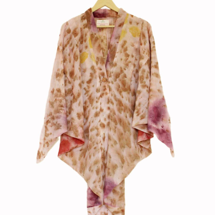 Bageeya "Gulabchand" Pure Mul Cape | Crafted with Dry Rose Dyed