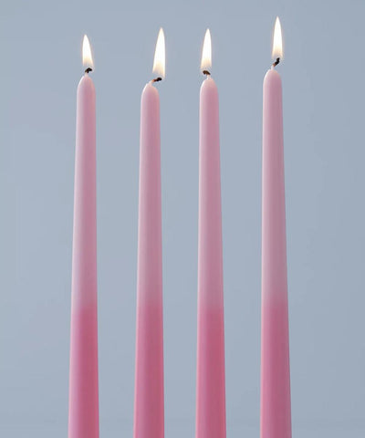 Mix & Match Tapered Candles (Pink Colored Set of 4)