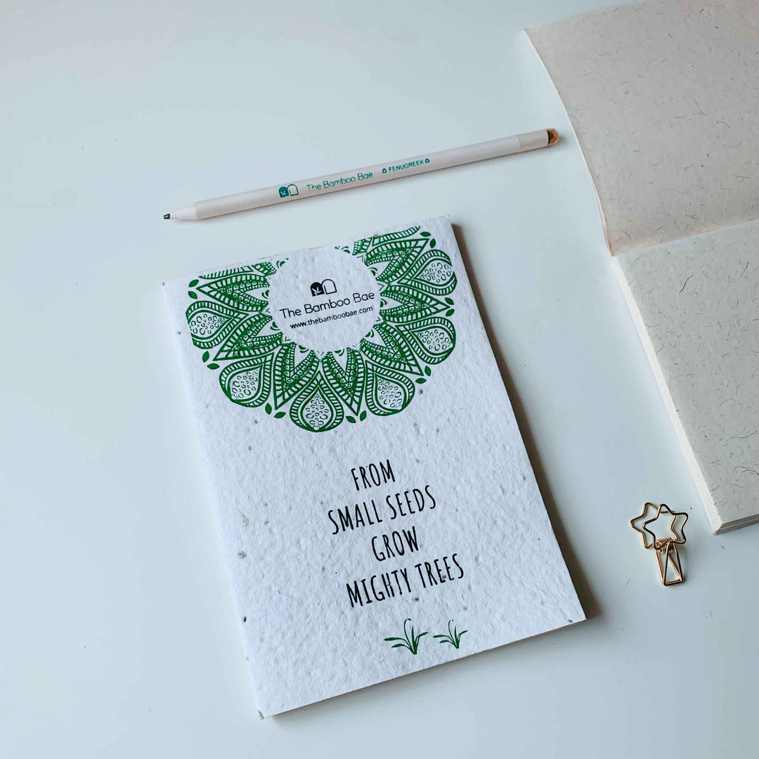 Plantable Notebook | Handmade Recycled Paper | Seed Cover Notepad
