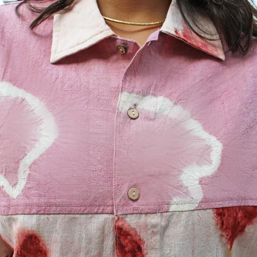 Bageeya "Yugen" Khadi Organic cotton Unisex Shirt | Crafted with Sacred Temple beel patra infused with Manjishta and Lac