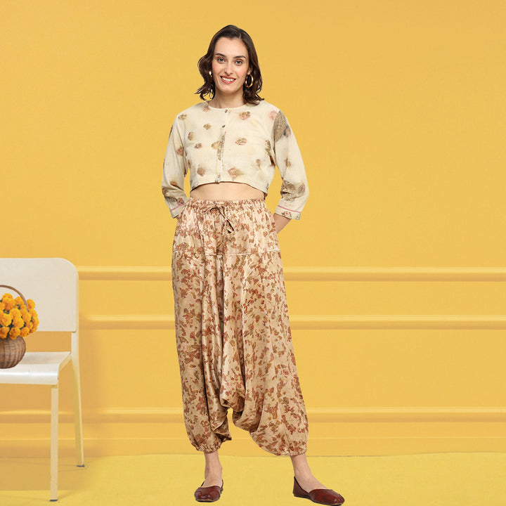 Bageeya "Sundar Bindi"  Khadi Organic Cotton Blouse | Crafted with Temple Marigold