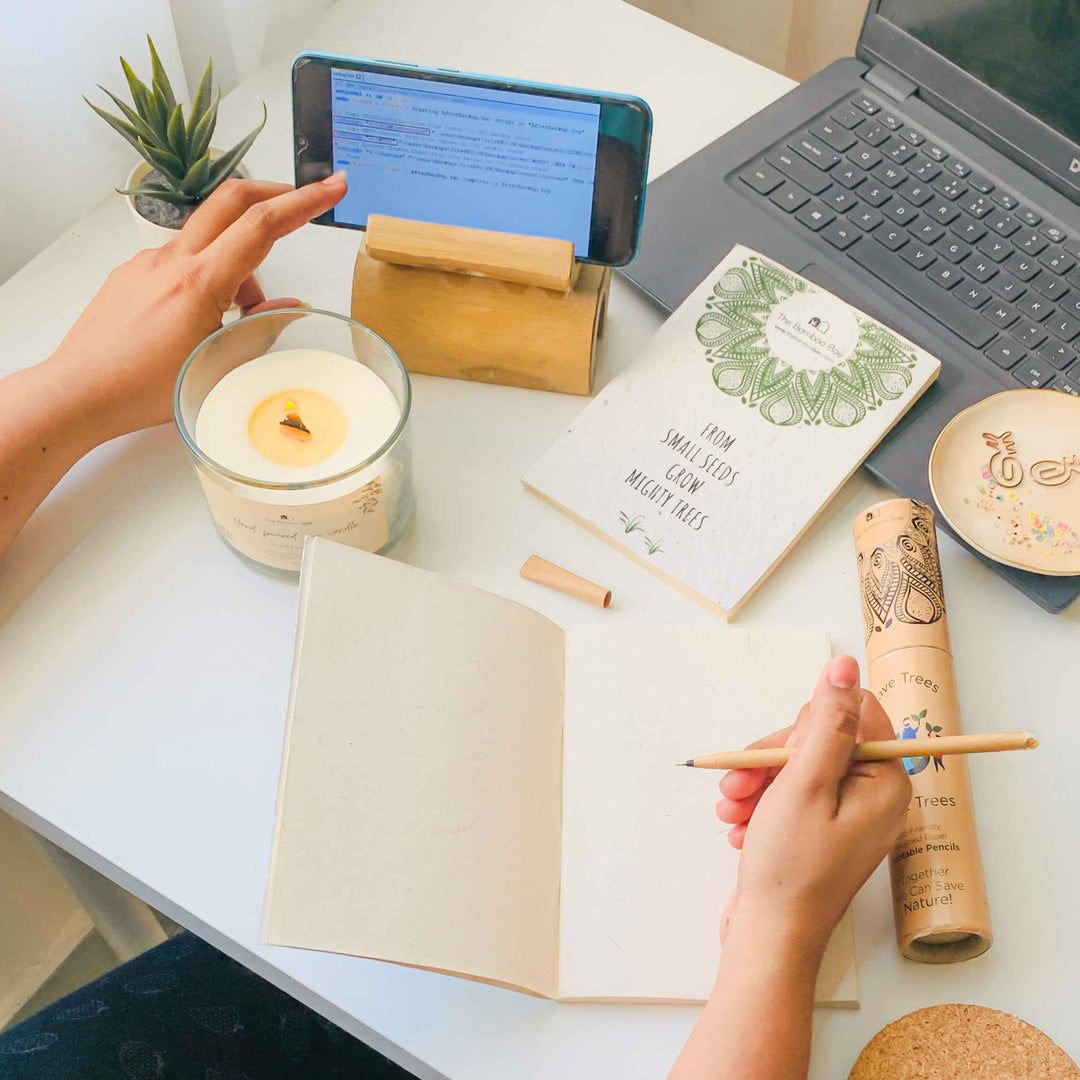 Eco Friendly Stationery Gift Kit | Set of Pens Pencils Notebooks