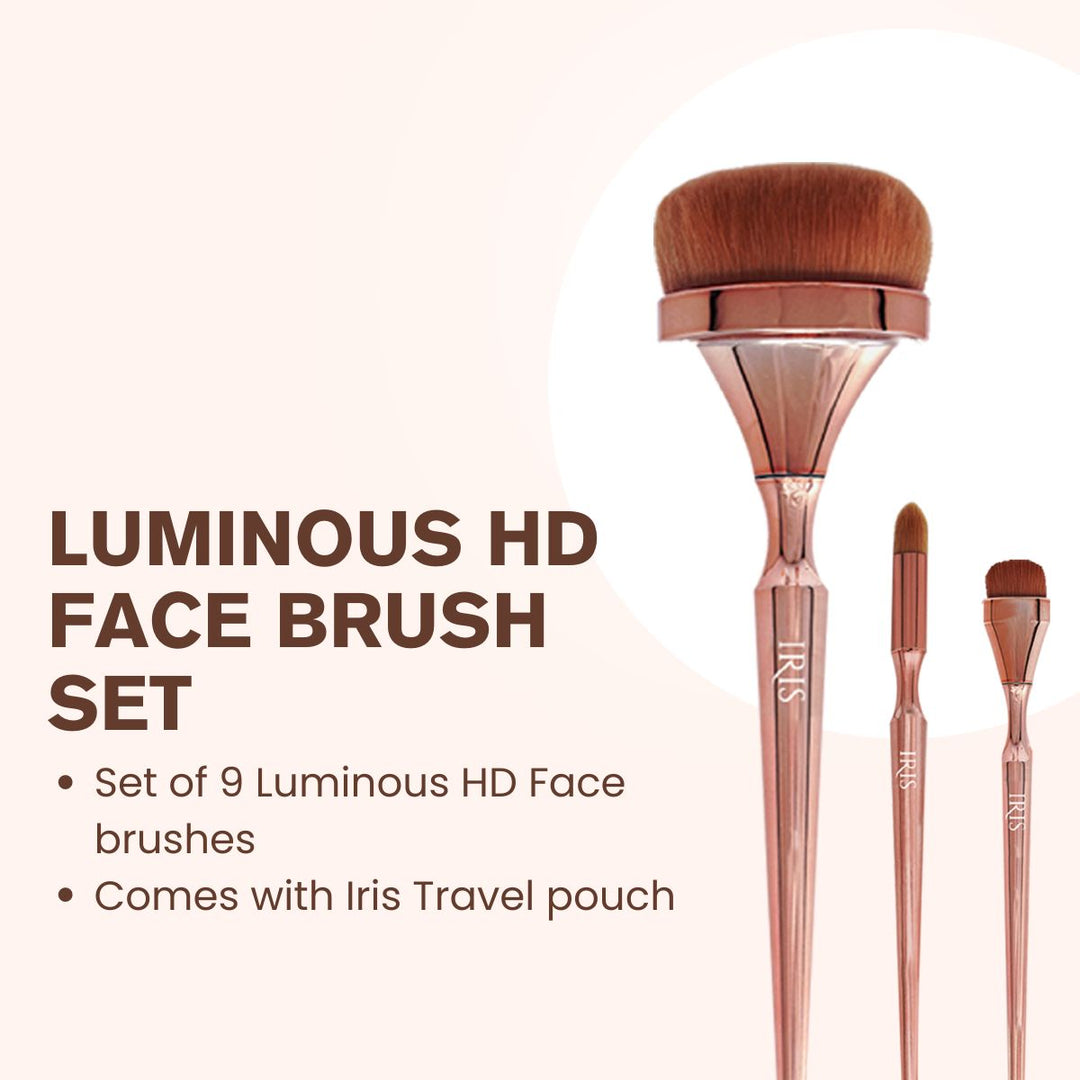 Iris Cosmetics Luminous Face Brush Set- 9 Pcs