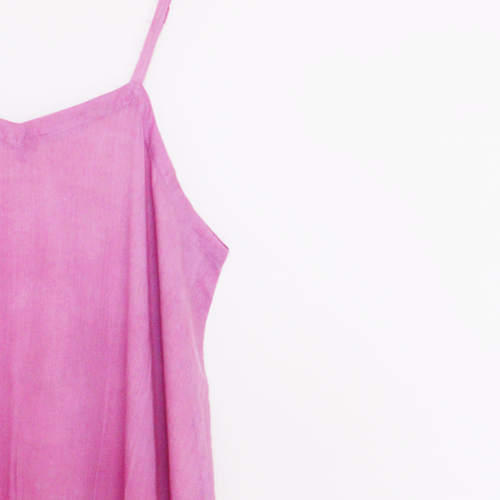 Bageeya “Lilac” Pure Mul Strap Dress|Crafted with Sacred Temple Rose and Lac