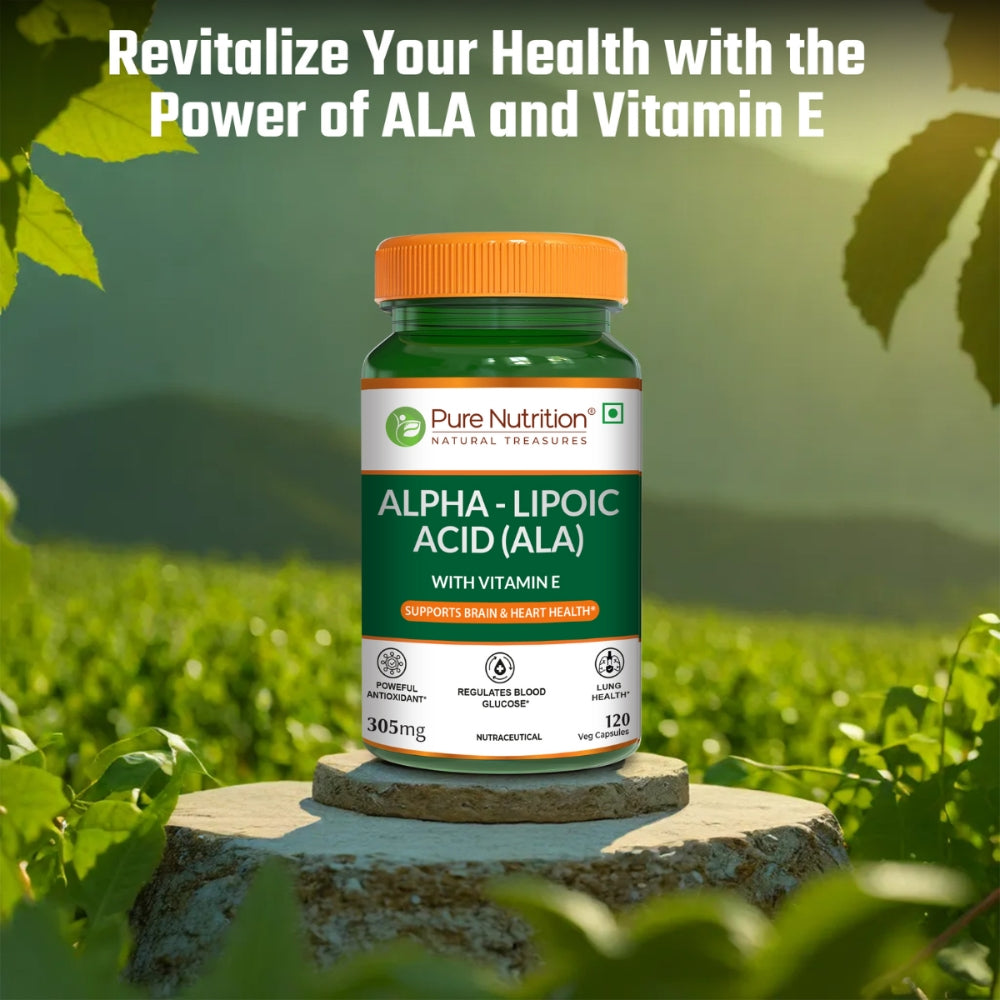 Alpha Lipoic Acid (ALA) 300 mg with Vitamin E | 120 Veg Tablets