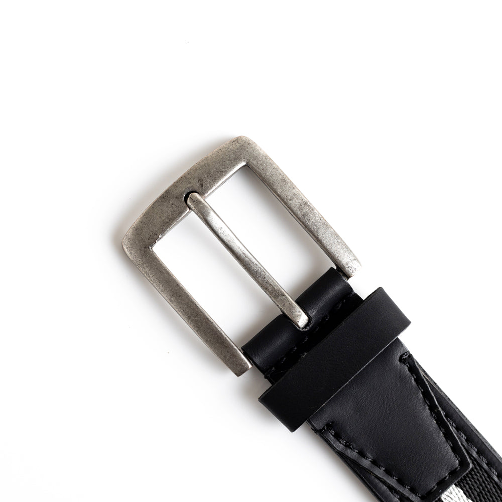 MonkStory Dual Color Classic Mens Belt - Black / White