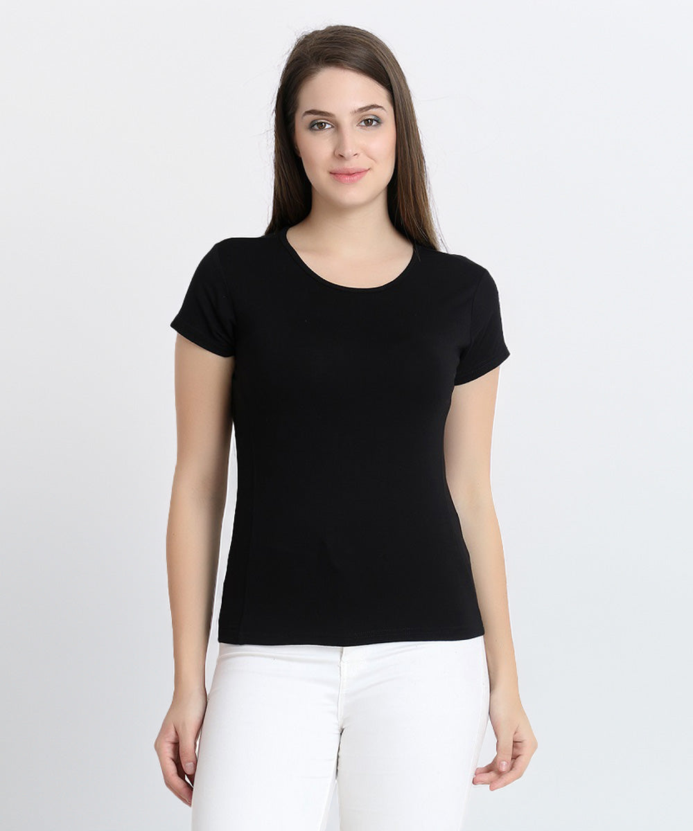 Naturefab Women's Organic Bamboo Tshirt Black