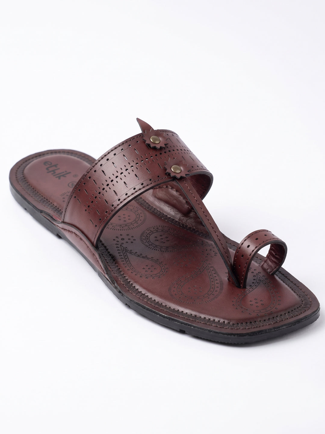 Raje Cherry Brown Kolhapuri Chappal
