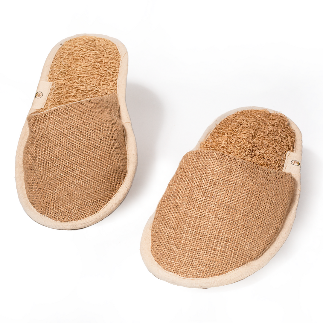 Geosmin Indoor slippers – loofah | closed toe slidders (pack of 2)