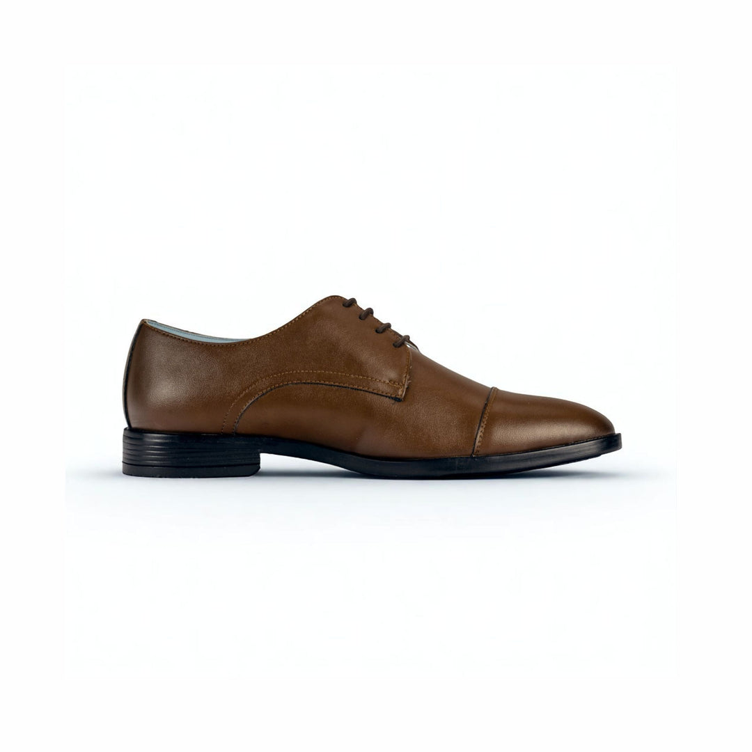 Nine 2 Fine Tan Cap-Toe Derby Shoes