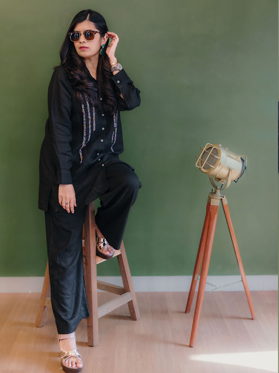 JASHN LINEN TUNIC CO-ORD SET