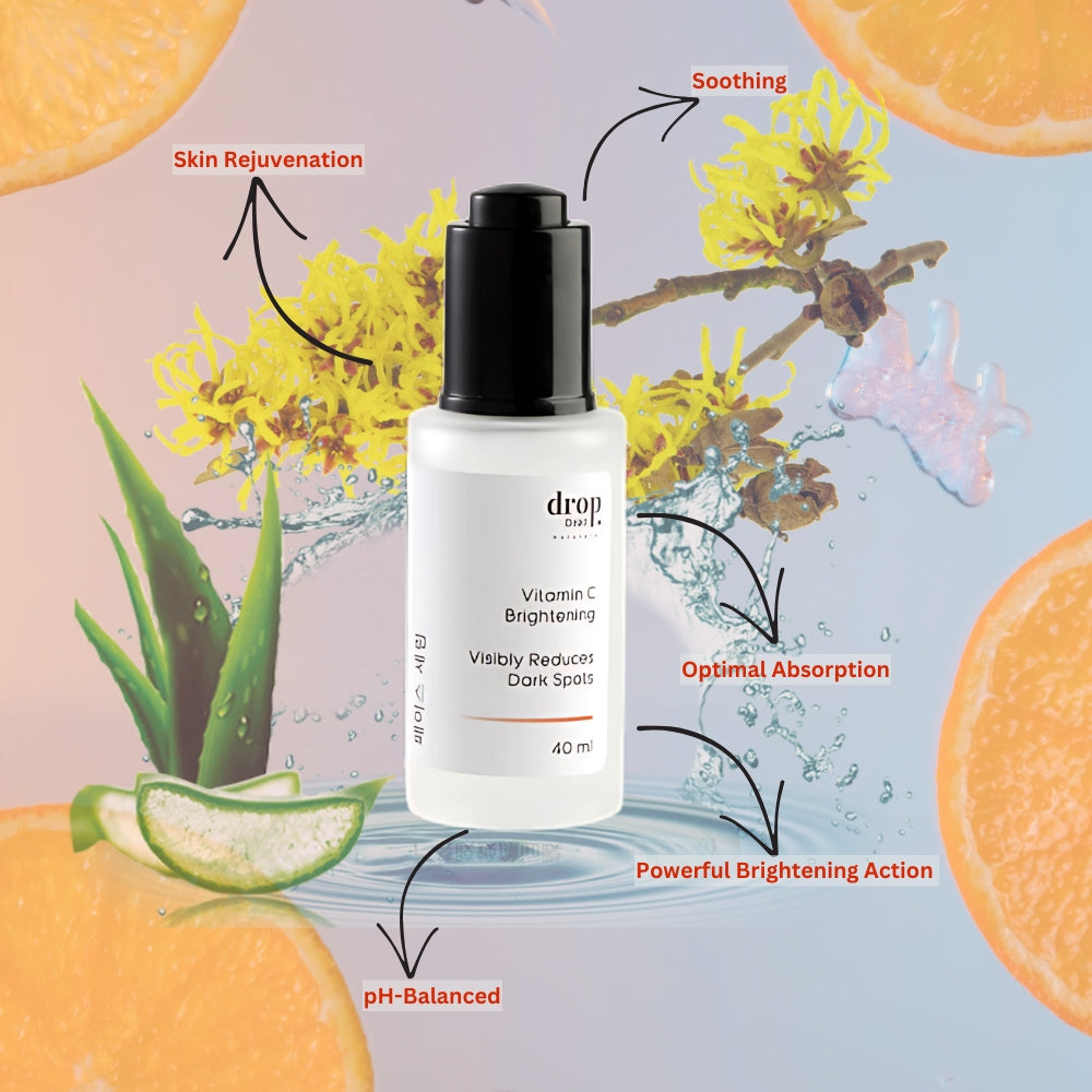 DropDead Naturals Brightening Face Serum | Aloe Vera & Orange Extract | 40 ml