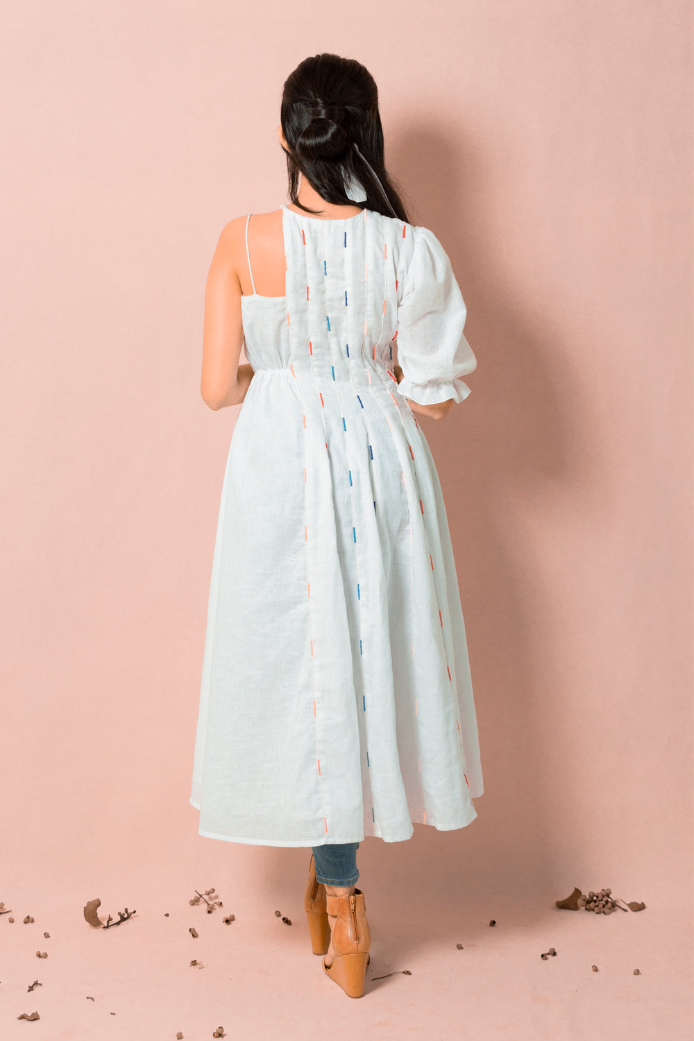 ITIDOR Wabi Sabi Kurti - Puff Sleeve,  Single Dori On One Side