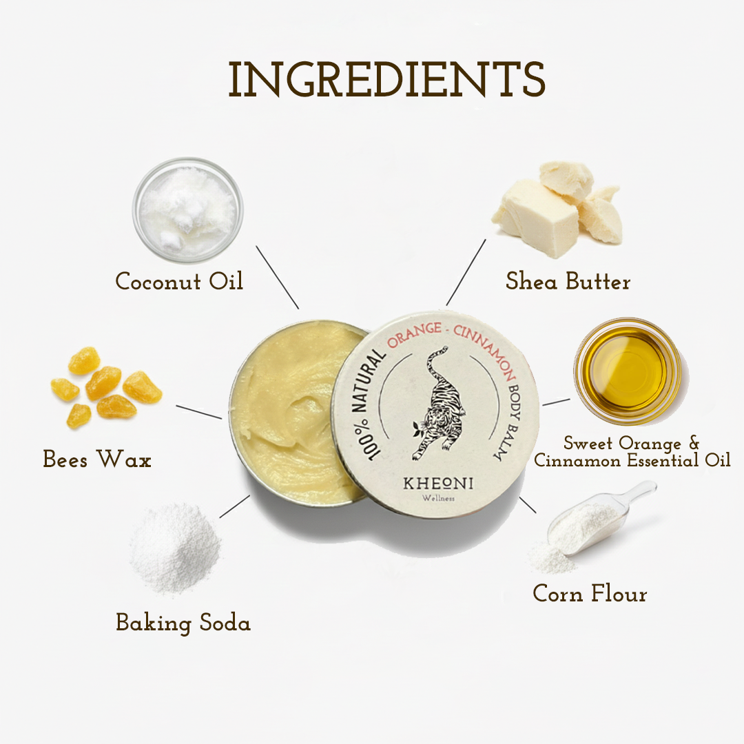 Kheoni 100% Natural Orange - Cinnamaon Body Balm