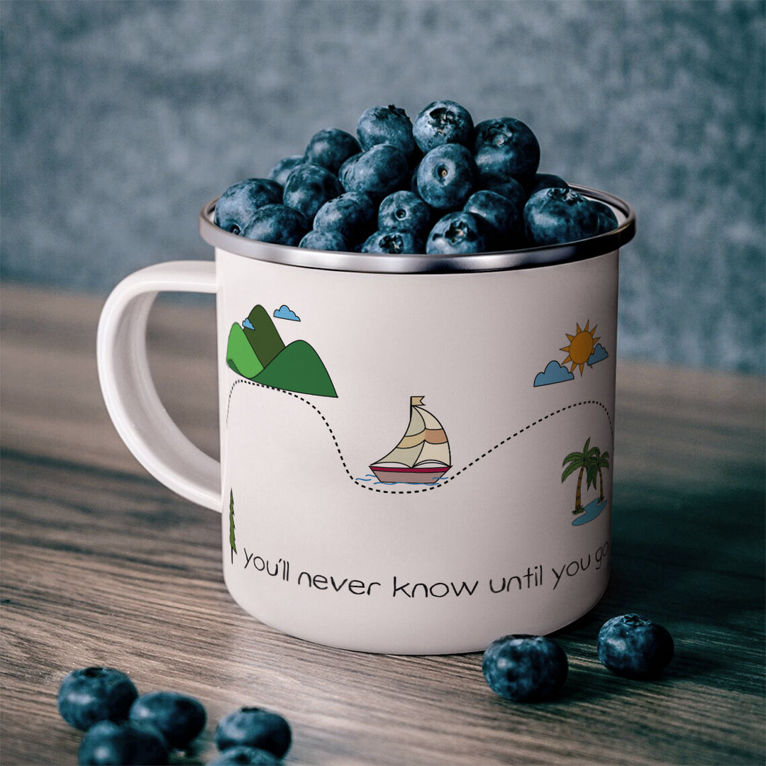 The Whimsical Artist Enamel Designer Coffee Mug (Journey)