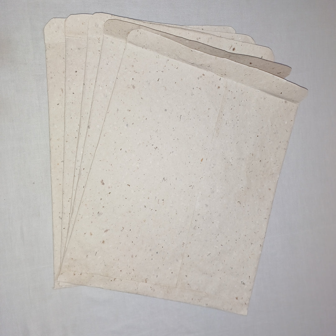 Code Effort A4 Envelopes, Cream | Recycled Paper | Pack of 5